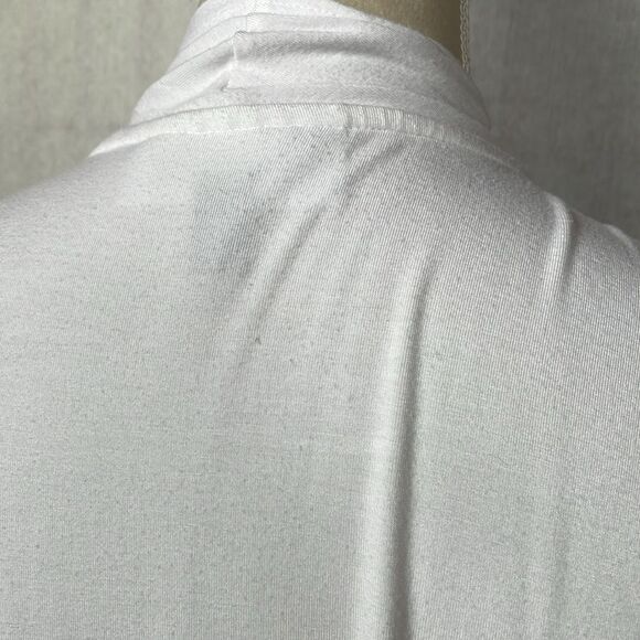 Karen Scott Elegant Long Lightweight White Open Front Cardigan (Size: XL) - Picture 9 of 13